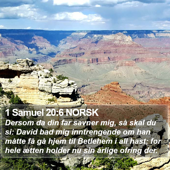 1 Samuel 20:6 NORSK Bible Study