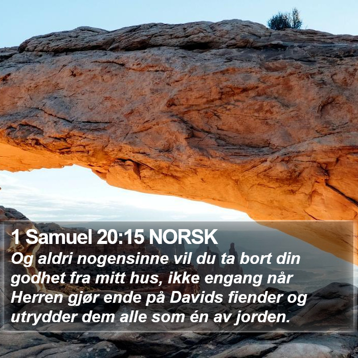 1 Samuel 20:15 NORSK Bible Study