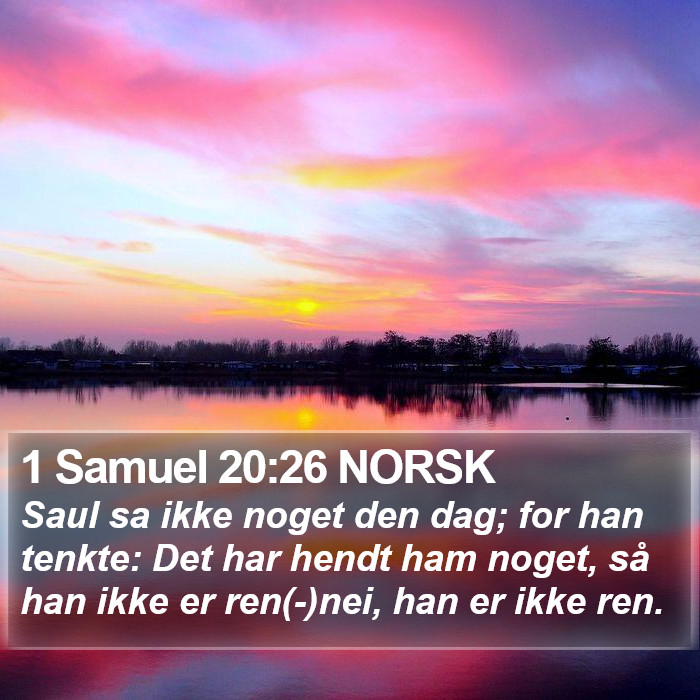 1 Samuel 20:26 NORSK Bible Study