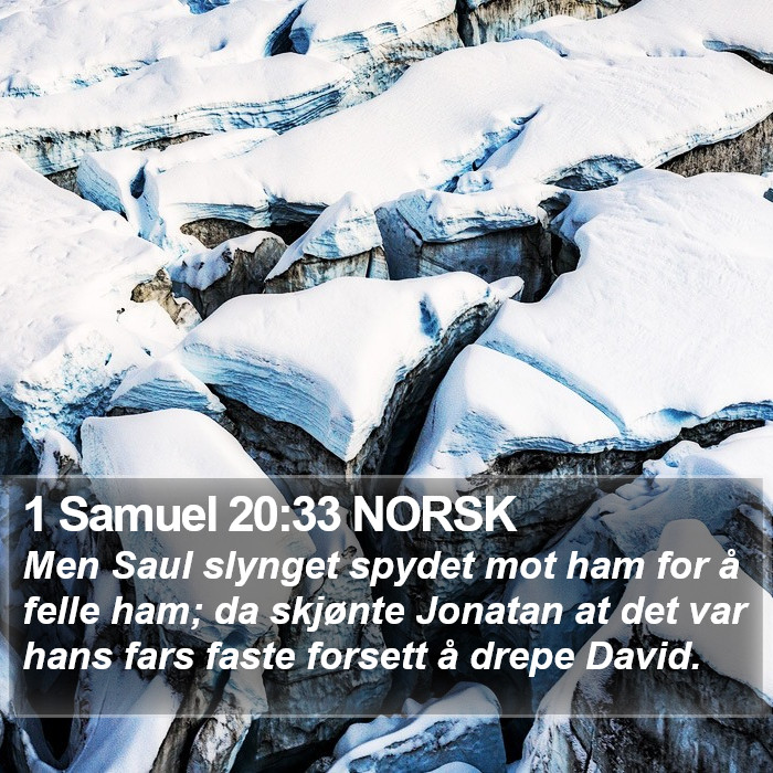 1 Samuel 20:33 NORSK Bible Study