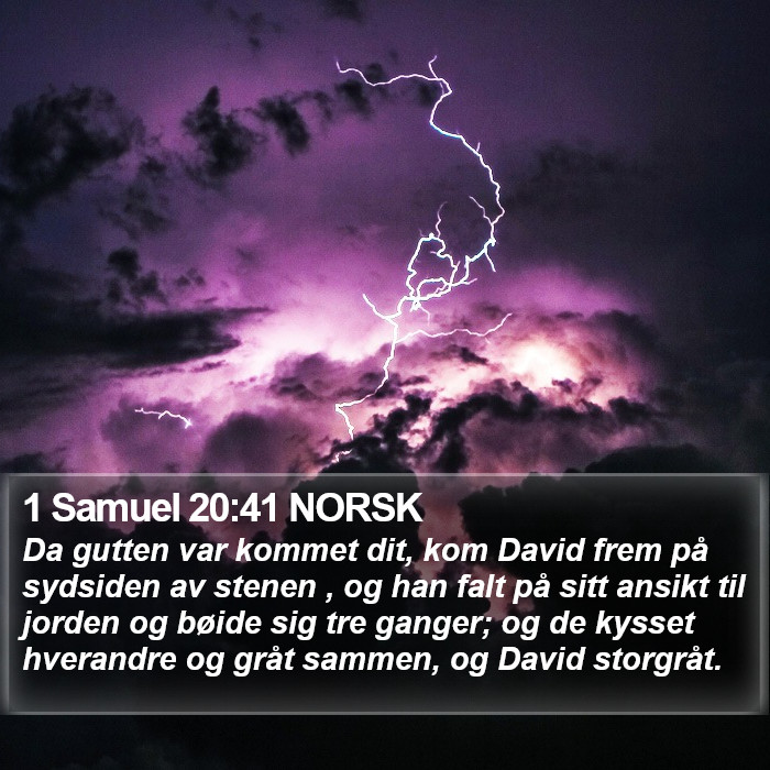 1 Samuel 20:41 NORSK Bible Study