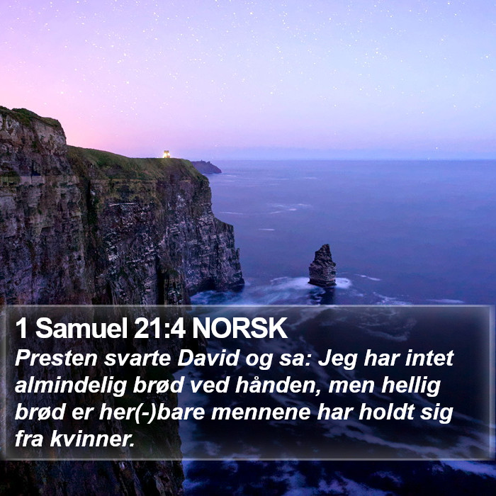 1 Samuel 21:4 NORSK Bible Study