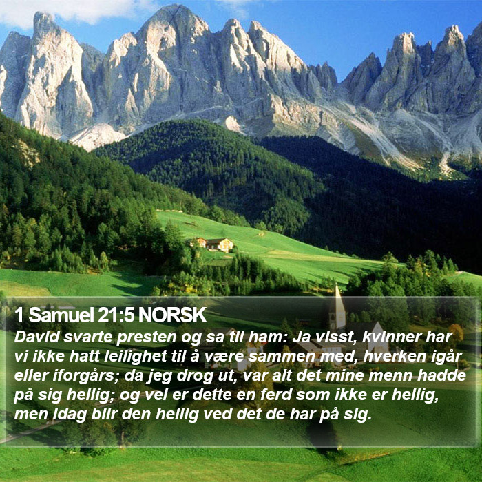 1 Samuel 21:5 NORSK Bible Study