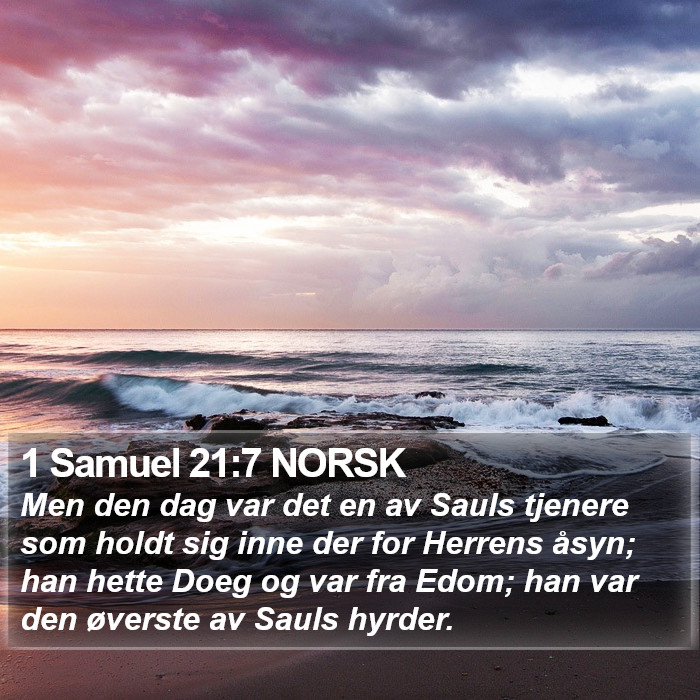 1 Samuel 21:7 NORSK Bible Study