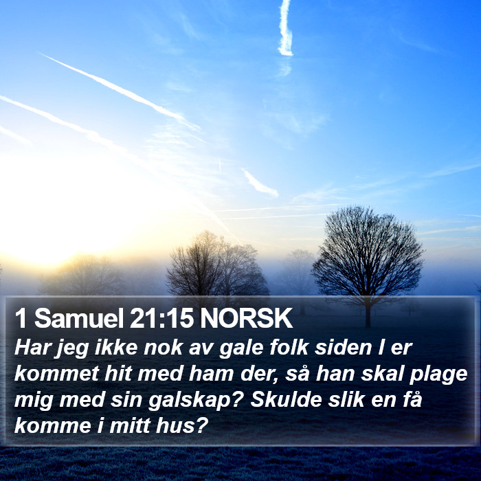 1 Samuel 21:15 NORSK Bible Study