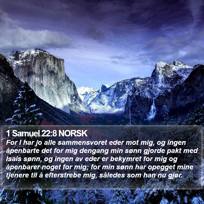 1 Samuel 22:8 NORSK Bible Study