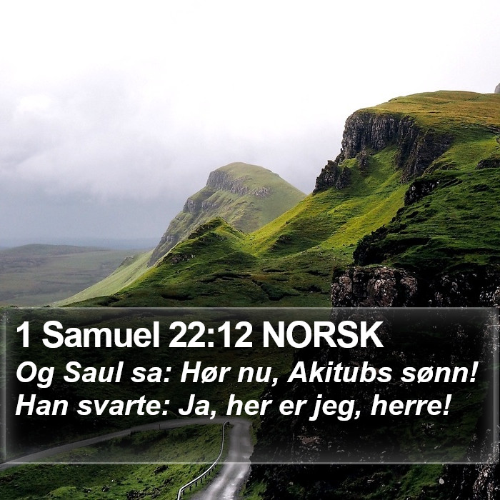 1 Samuel 22:12 NORSK Bible Study
