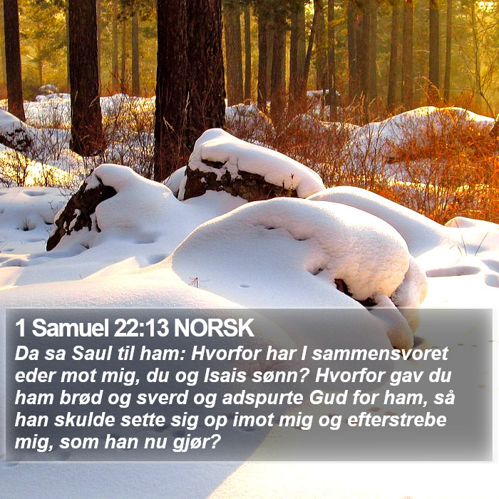 1 Samuel 22:13 NORSK Bible Study