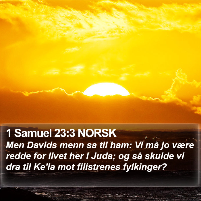 1 Samuel 23:3 NORSK Bible Study