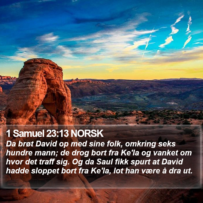 1 Samuel 23:13 NORSK Bible Study