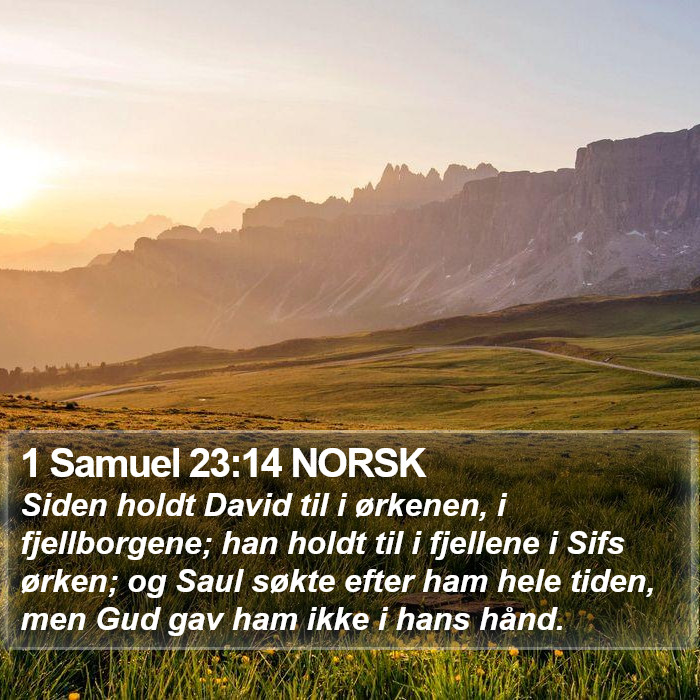 1 Samuel 23:14 NORSK Bible Study