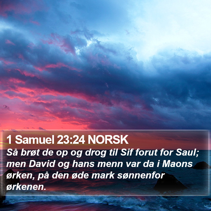 1 Samuel 23:24 NORSK Bible Study