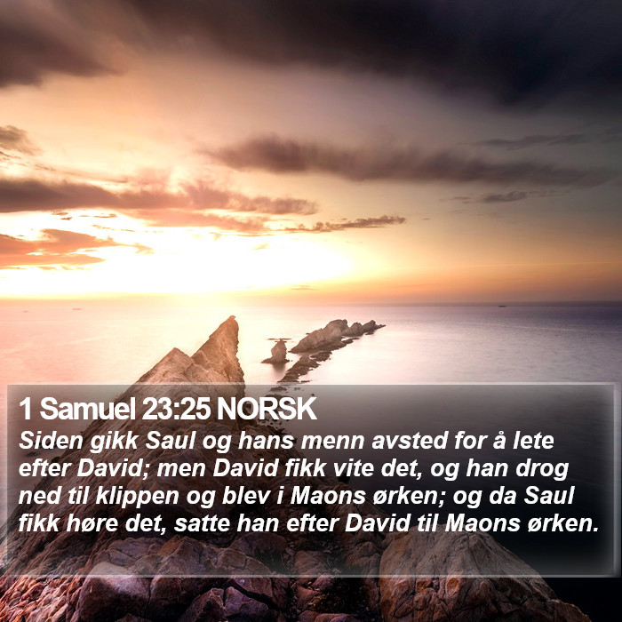 1 Samuel 23:25 NORSK Bible Study