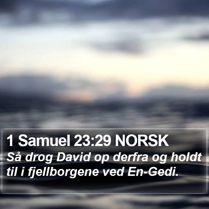 1 Samuel 23:29 NORSK Bible Study