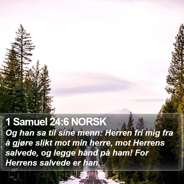 1 Samuel 24:6 NORSK Bible Study