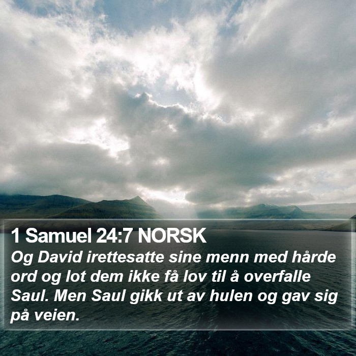 1 Samuel 24:7 NORSK Bible Study