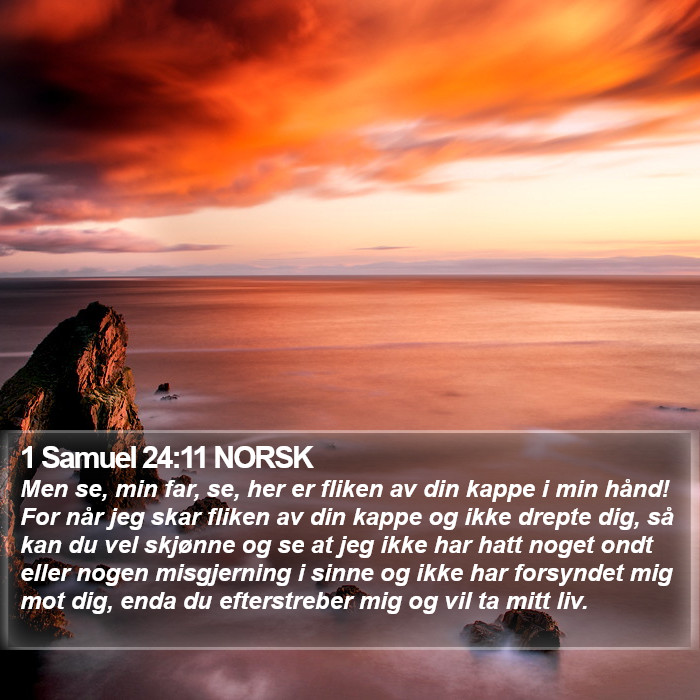 1 Samuel 24:11 NORSK Bible Study