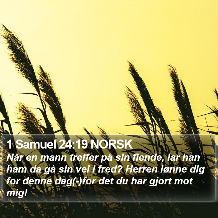 1 Samuel 24:19 NORSK Bible Study