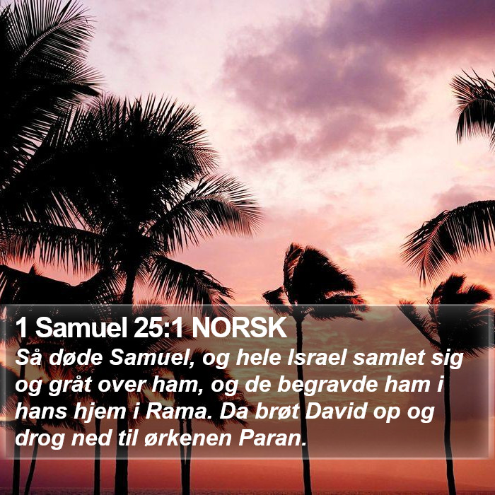 1 Samuel 25:1 NORSK Bible Study