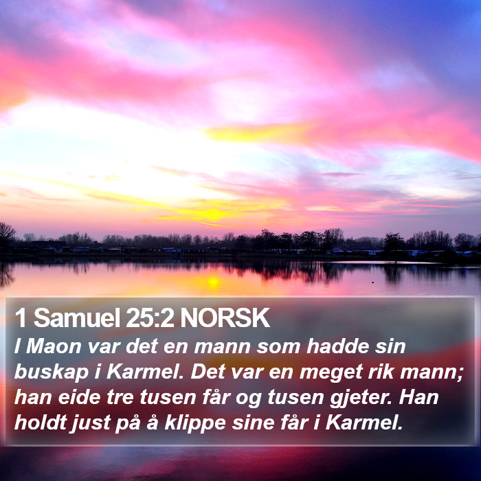 1 Samuel 25:2 NORSK Bible Study