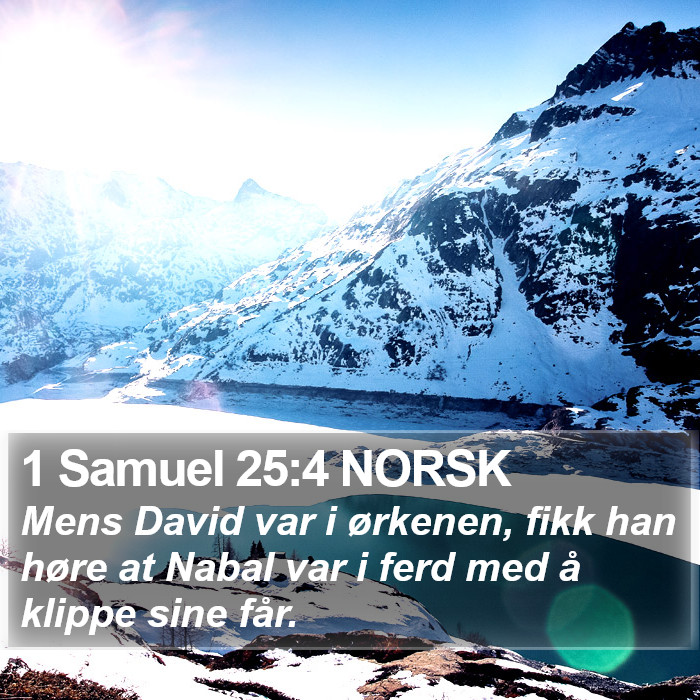 1 Samuel 25:4 NORSK Bible Study