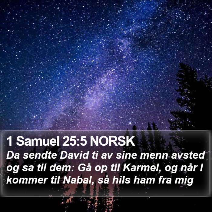 1 Samuel 25:5 NORSK Bible Study