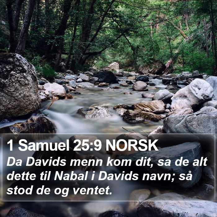 1 Samuel 25:9 NORSK Bible Study