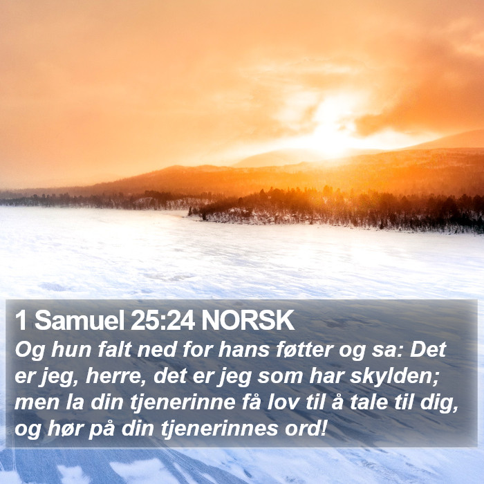 1 Samuel 25:24 NORSK Bible Study