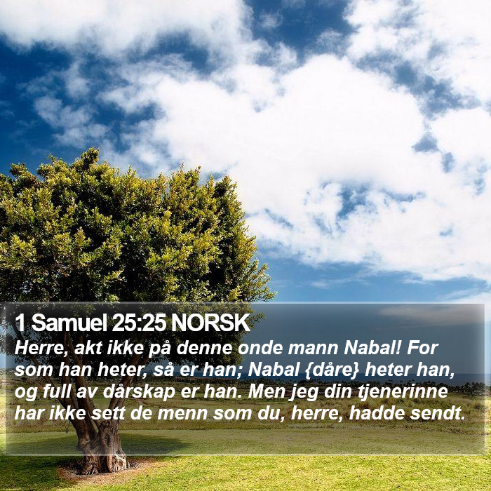 1 Samuel 25:25 NORSK Bible Study