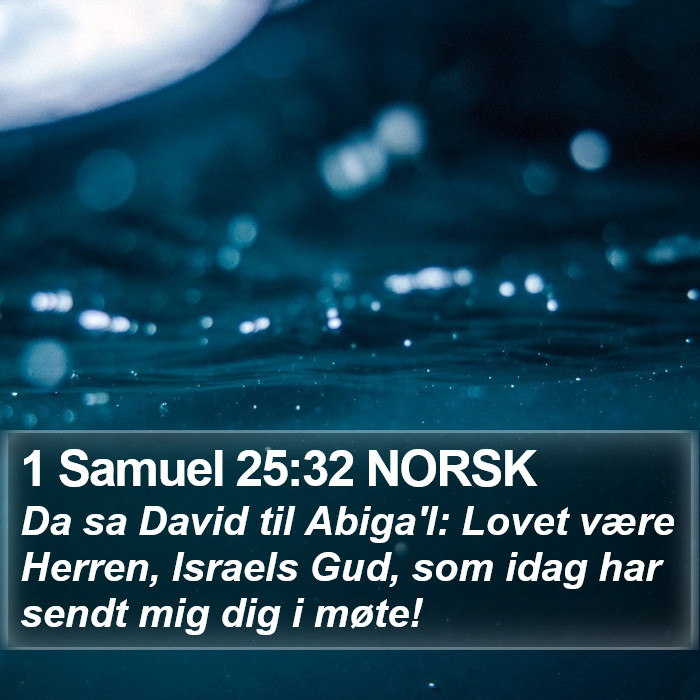 1 Samuel 25:32 NORSK Bible Study