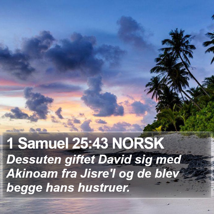 1 Samuel 25:43 NORSK Bible Study