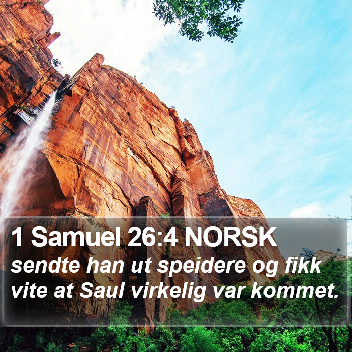 1 Samuel 26:4 NORSK Bible Study