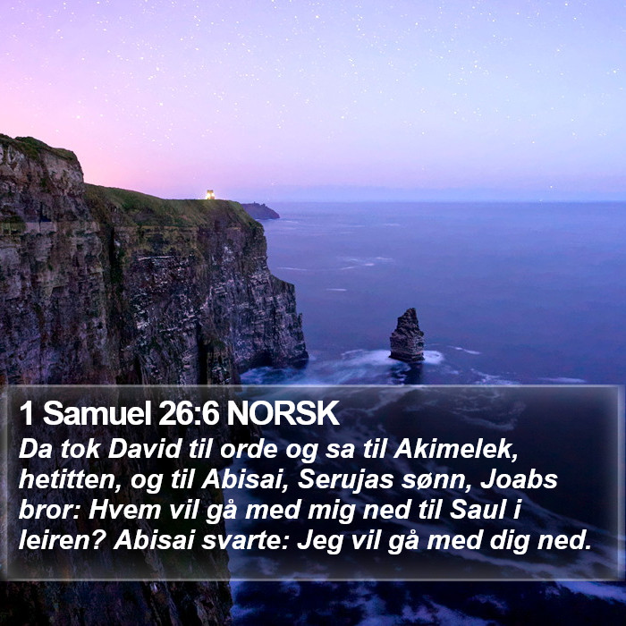 1 Samuel 26:6 NORSK Bible Study