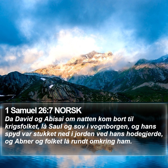 1 Samuel 26:7 NORSK Bible Study