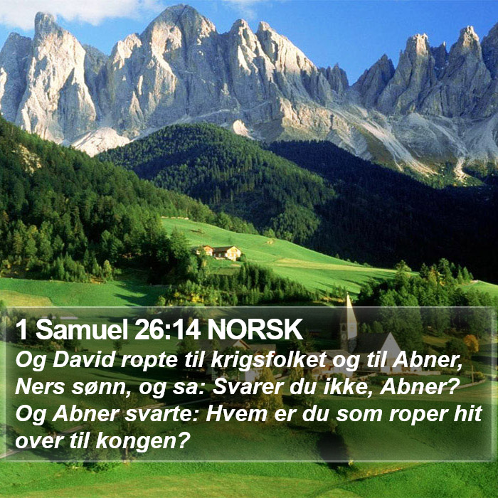 1 Samuel 26:14 NORSK Bible Study