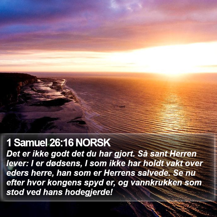 1 Samuel 26:16 NORSK Bible Study