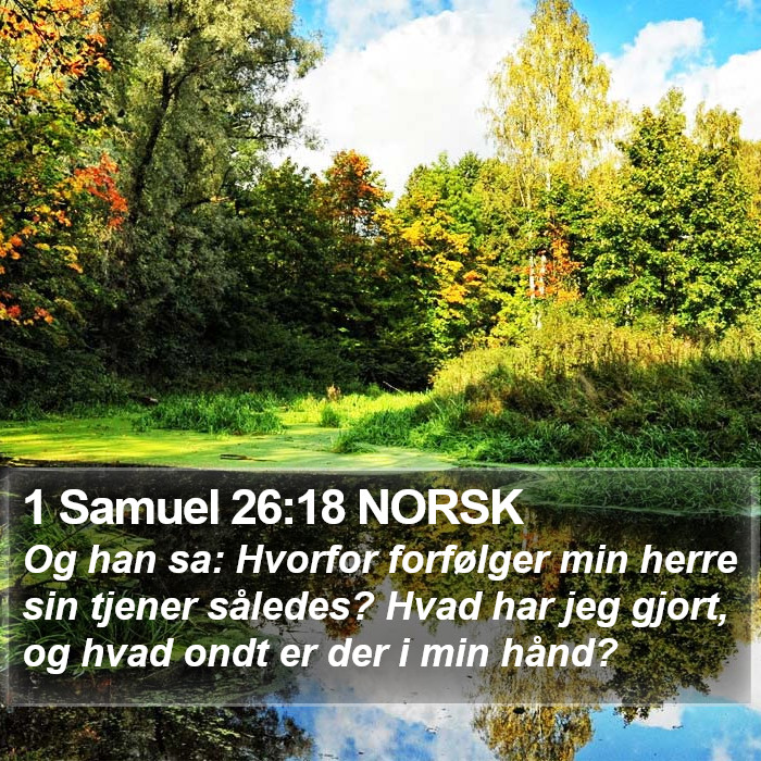 1 Samuel 26:18 NORSK Bible Study