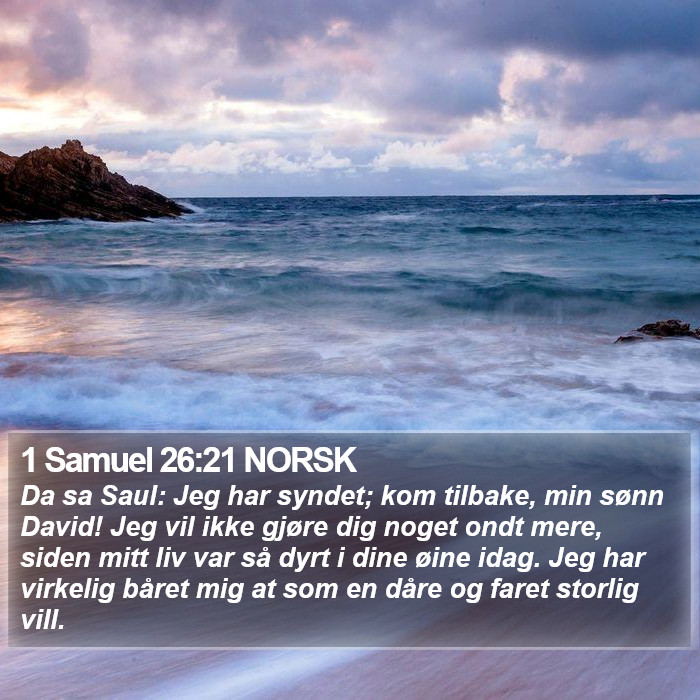 1 Samuel 26:21 NORSK Bible Study