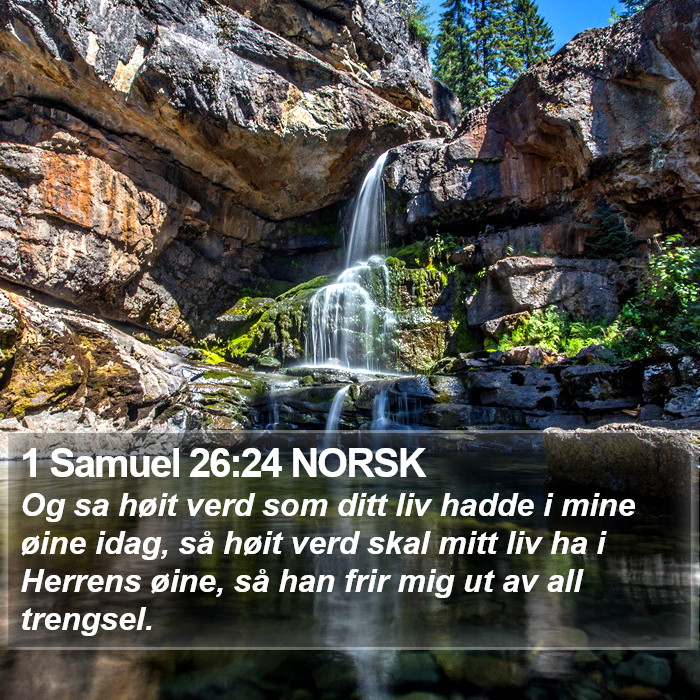 1 Samuel 26:24 NORSK Bible Study