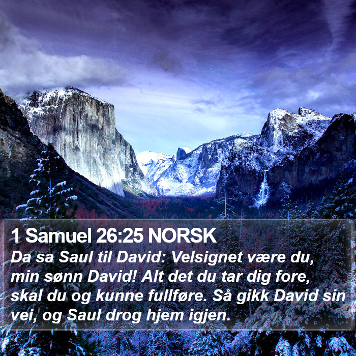 1 Samuel 26:25 NORSK Bible Study