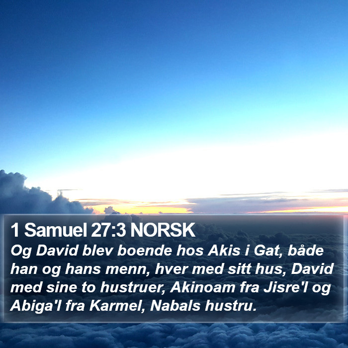 1 Samuel 27:3 NORSK Bible Study