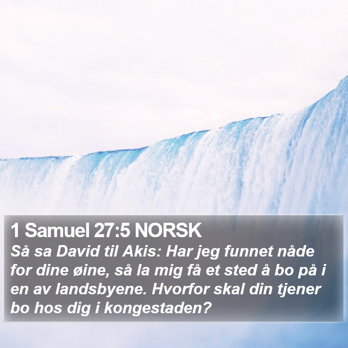 1 Samuel 27:5 NORSK Bible Study