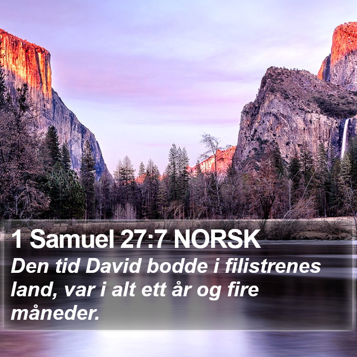 1 Samuel 27:7 NORSK Bible Study