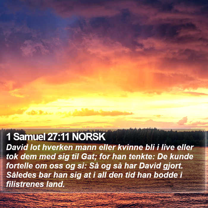 1 Samuel 27:11 NORSK Bible Study