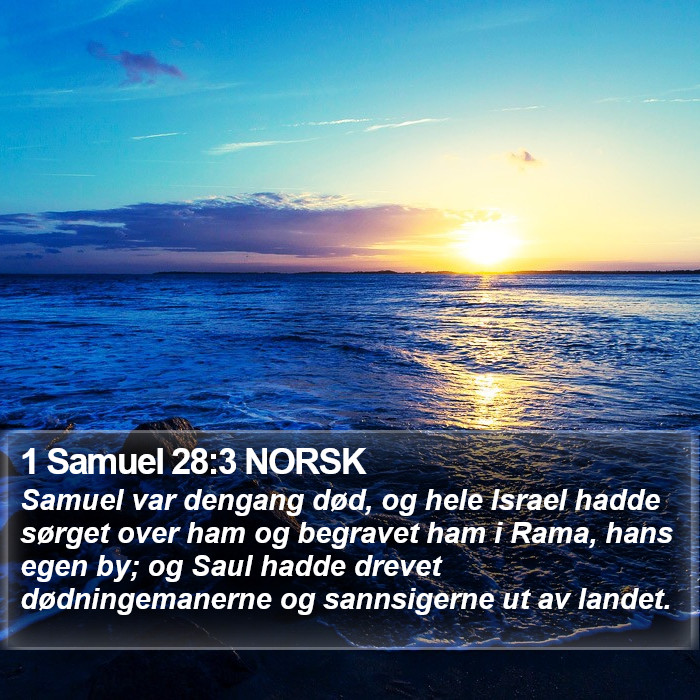 1 Samuel 28:3 NORSK Bible Study