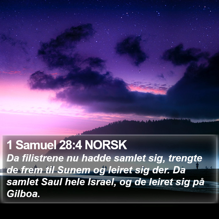 1 Samuel 28:4 NORSK Bible Study