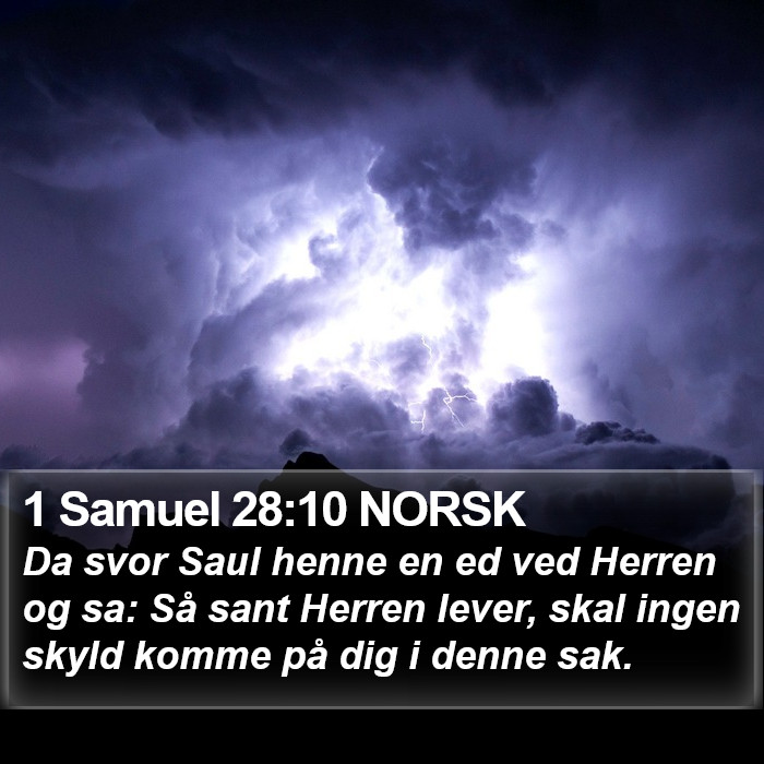 1 Samuel 28:10 NORSK Bible Study