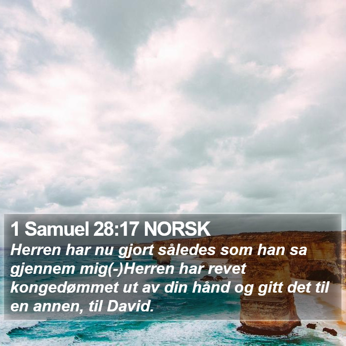 1 Samuel 28:17 NORSK Bible Study