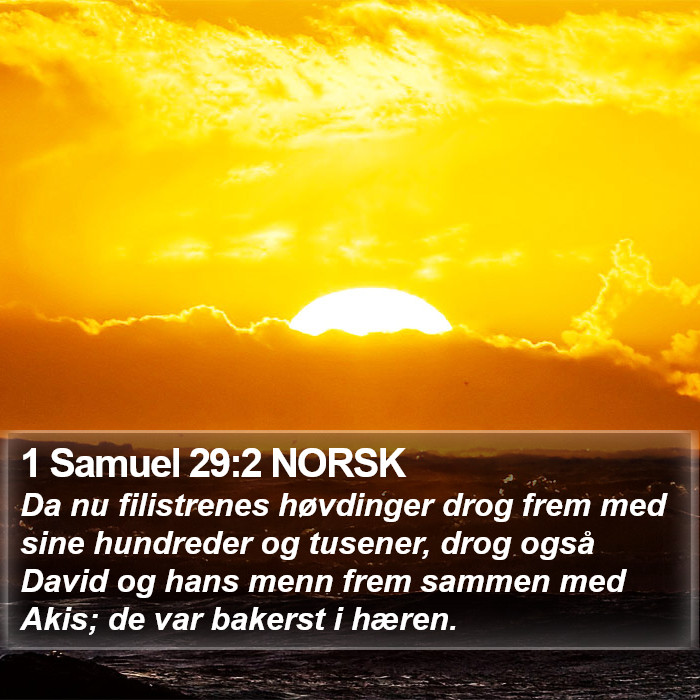 1 Samuel 29:2 NORSK Bible Study
