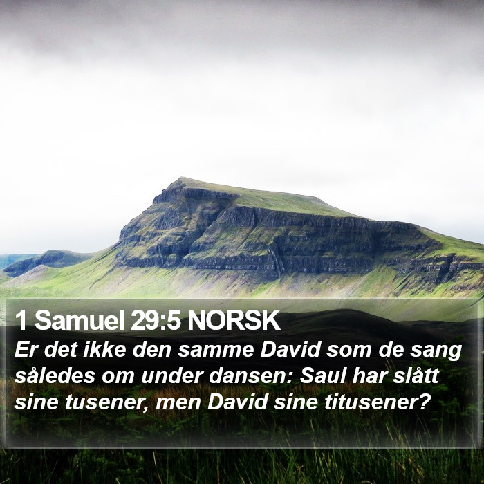 1 Samuel 29:5 NORSK Bible Study